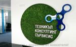 Зелени стени от Скандинавски полярен мъх ( CLADONIA RANGIFERINA )