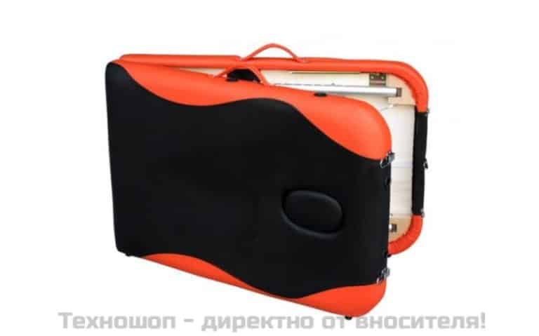 Двуцветна алуминиева трисекторна кушетка - Черно-червена