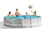 Сглобяем басейн INTEX Prism Frame с филтърна помпа 457x107 см + подарък надуваема топка и покривало - 1
