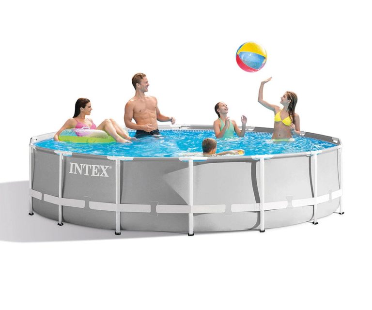 Сглобяем басейн INTEX Prism Frame с филтърна помпа 457x107 см + подарък надуваема топка и покривало - 1