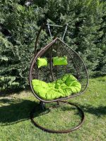 Двуместен Люлеещ Ратанов стол - Градинска Водоустойчива Люлка Comfort до 350кг. - 2