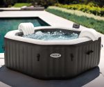 Надуваемo джакузи с водни и въздушни струи INTEX 28458 PureSpa Bubble Deluxe, тъмно сиво - 2