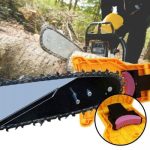Немска Акумулаторна Мини Резачка/Трион с шина 16см – две батерии 36V/ 8Ah + две вериги и Точило за верига - 10