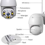 WIFI Въртяща се Куполна Безжична Камера 5MPX HD - 7