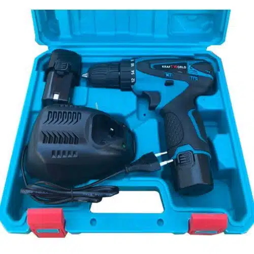 torba0123-4 Немски Ъглошлайф 1200W + Акумулаторен винтоверт Kraftworld 12V 2бр батерии, регулация на оборотите - 4