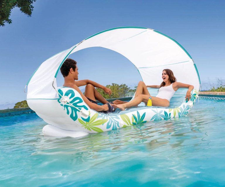 Надуваем дюшек INTEX Tropical Lounge, 244 x 155 x 165 см - 12