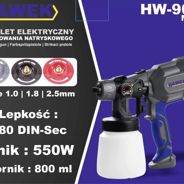Електрически пистолет за боядисване HAWEK , HW-9011 - 12