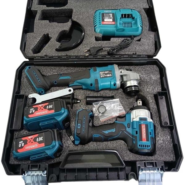 Немски Акумулаторен Гайковерт и Безчетков Ъглошлайф 36V 8,0AH STAHLMAYER - 4