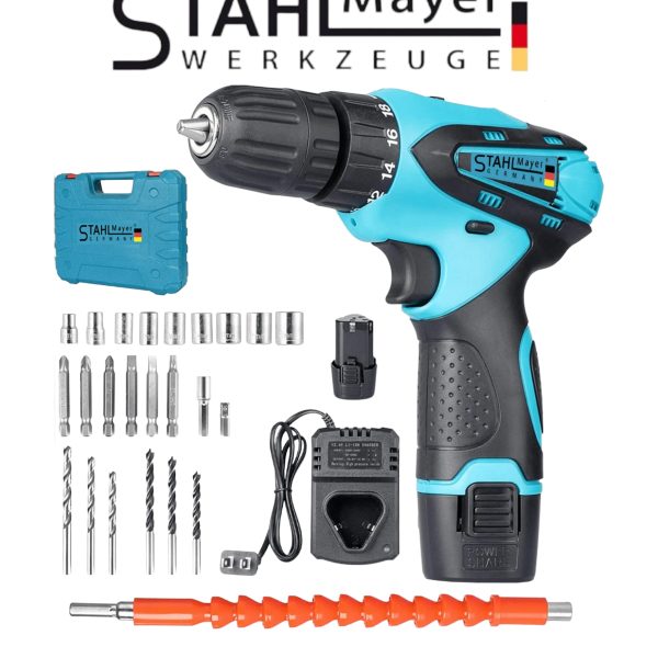Акумулаторен Двускоростен Винтоверт STAHL MAYER 24V + Накрайници - 1