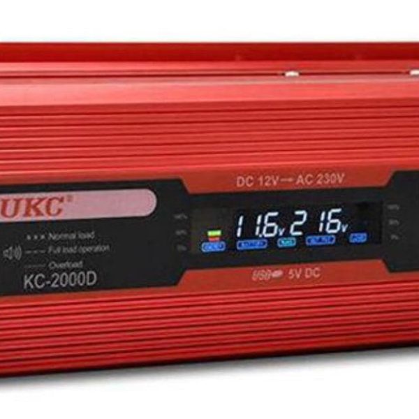 Инвертор на напрежение с дисплей от 12V на 220V с мощност от 2000W - 4