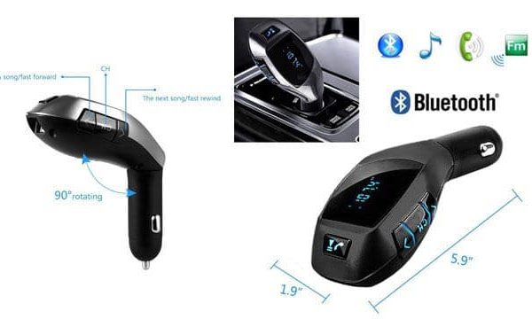 Bluetooth трансмитер за автомобил с LCD дисплей X5 - 4