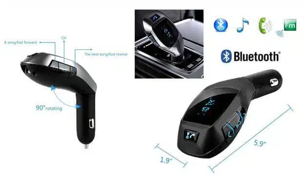 Bluetooth трансмитер за автомобил с LCD дисплей X5 - 4