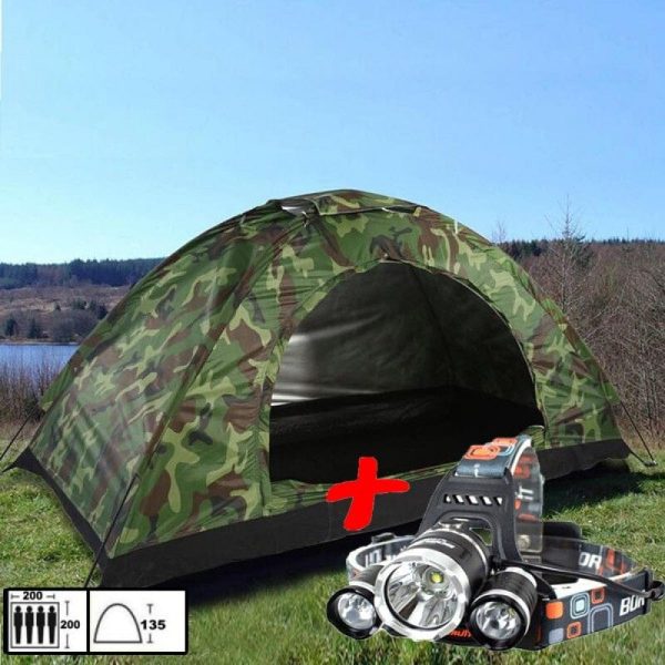 Палатка-четириместна Scout + подарък троен челник за глава - 12