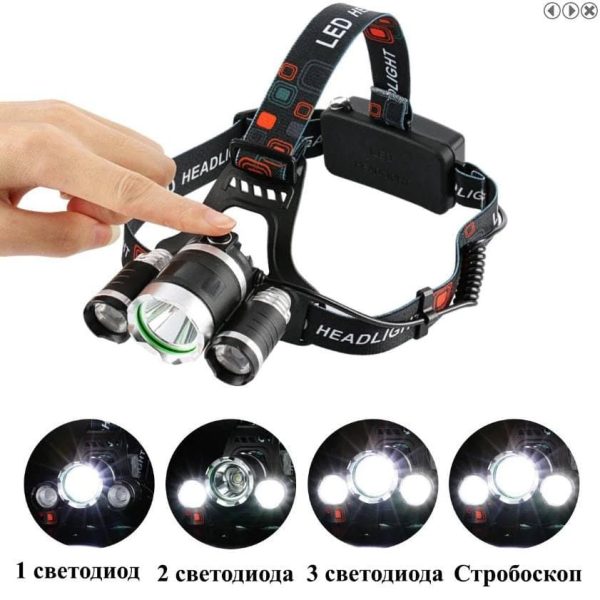 ТРОЕН LED челник, фенер за глава, прожектор, осветление за глава - 2