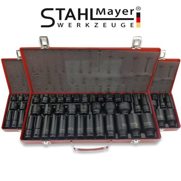 Немски Ударни Вложки 1/2" Stahlmayer 35 Части - стандартни + дълбоки вложки - 1
