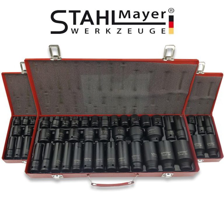 Немски Ударни Вложки 1/2" Stahlmayer 35 Части - стандартни + дълбоки вложки - 1