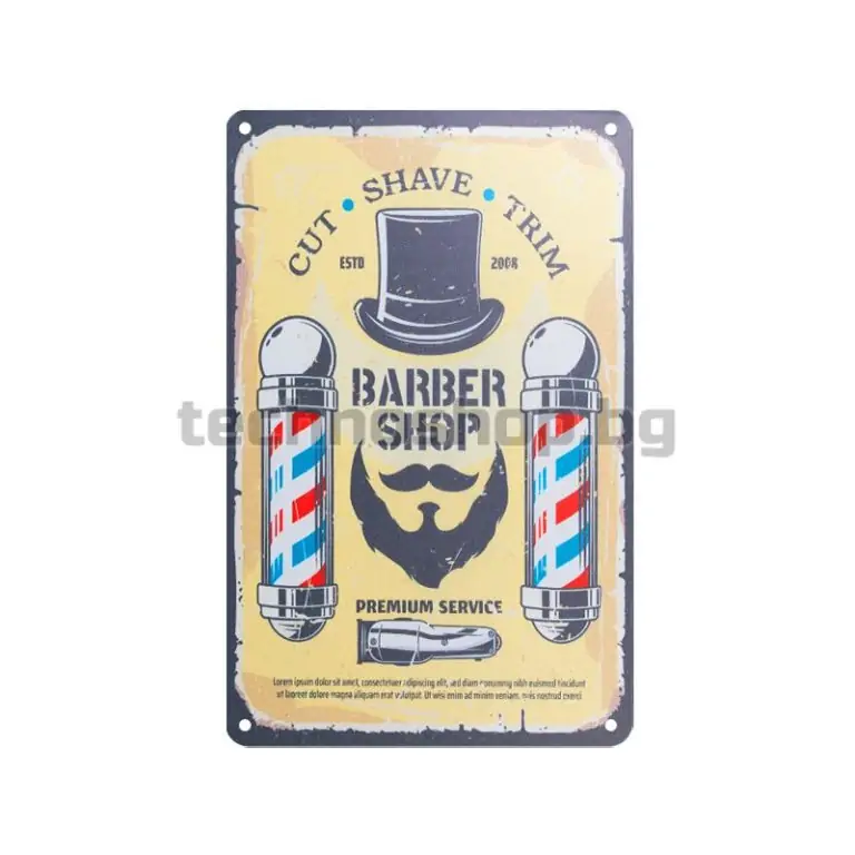 Декоративна дъска за бръснар California Barber Only For Man - B018