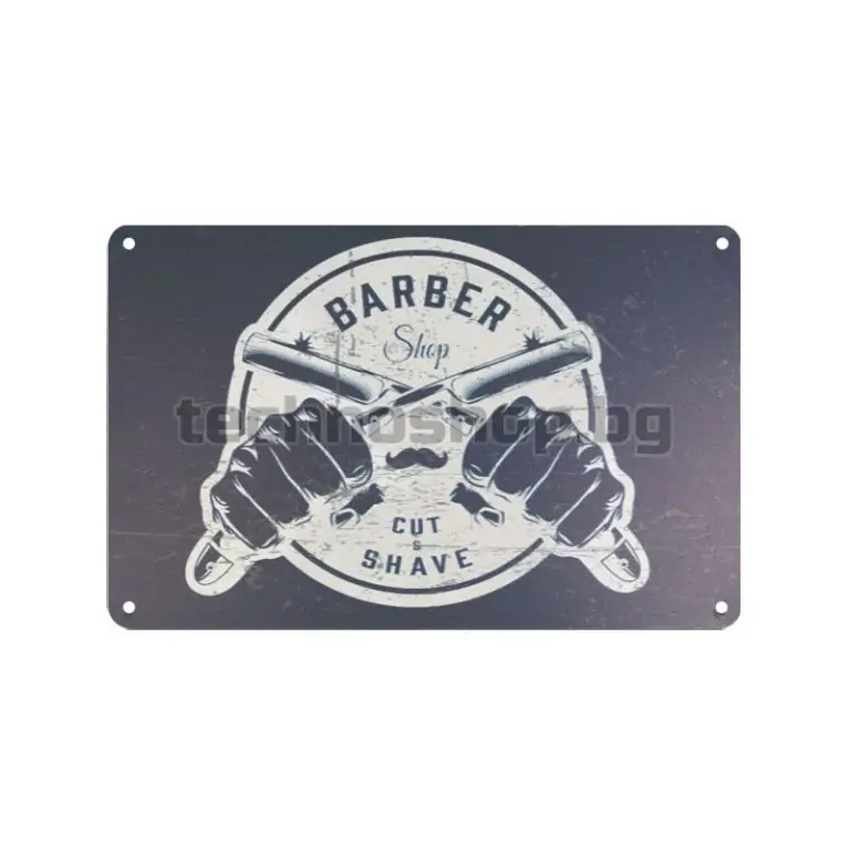 Декоративна дъска за бръснар Barber Shop Cut&Shave - B034