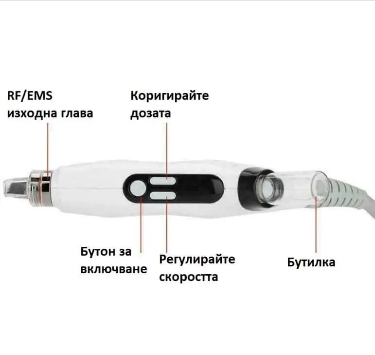 Пистолет за мезотерапия на кожата с Радиочестота и EMS